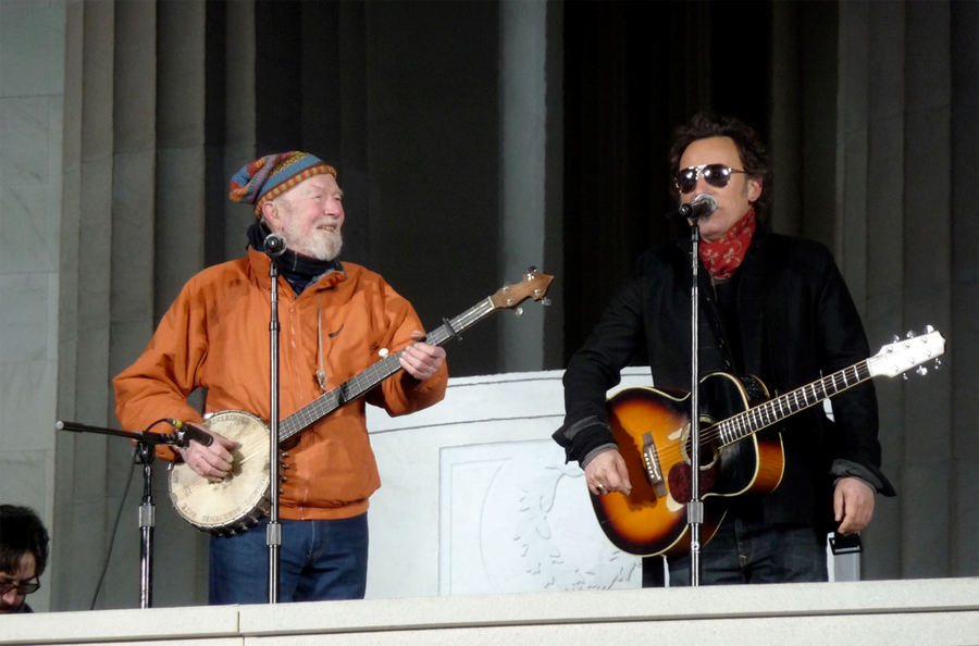 Bruce Springsteen i Pete Seeger, koncert 